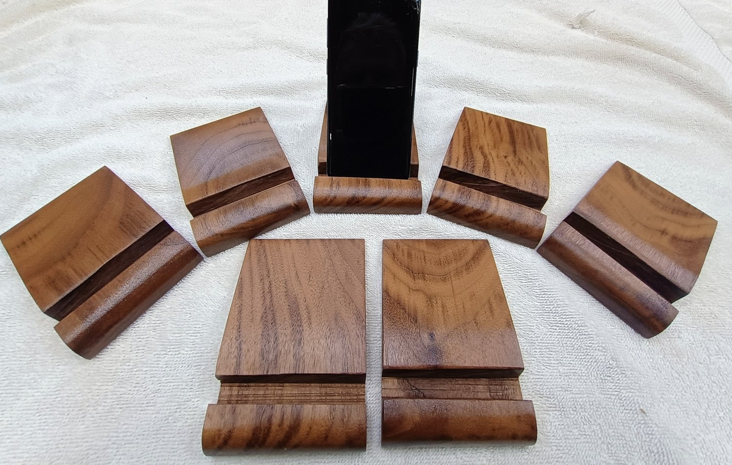 Black Walnut Cell Phone Stand