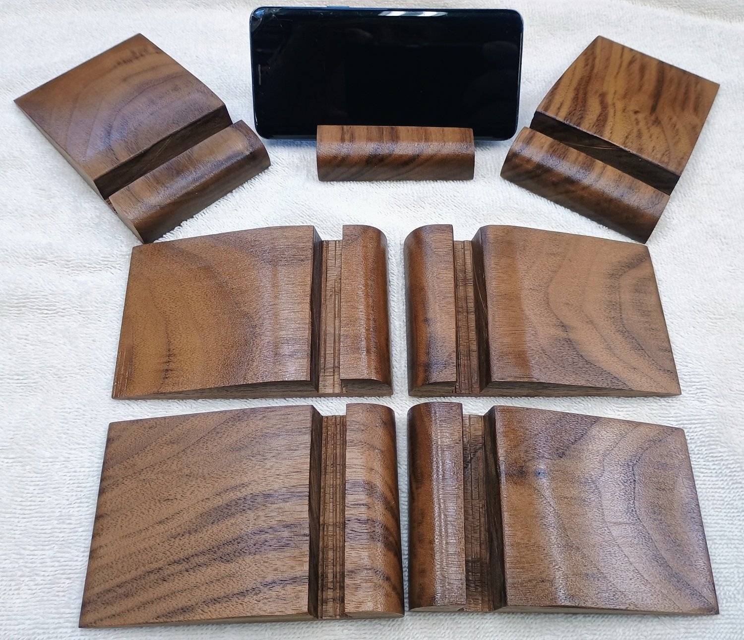 Black Walnut Cell Phone Stand - Image 3