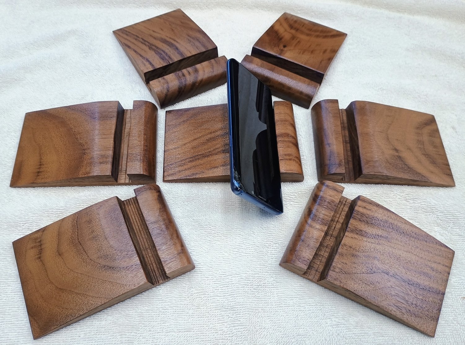 Black Walnut Cell Phone Stand - Image 4