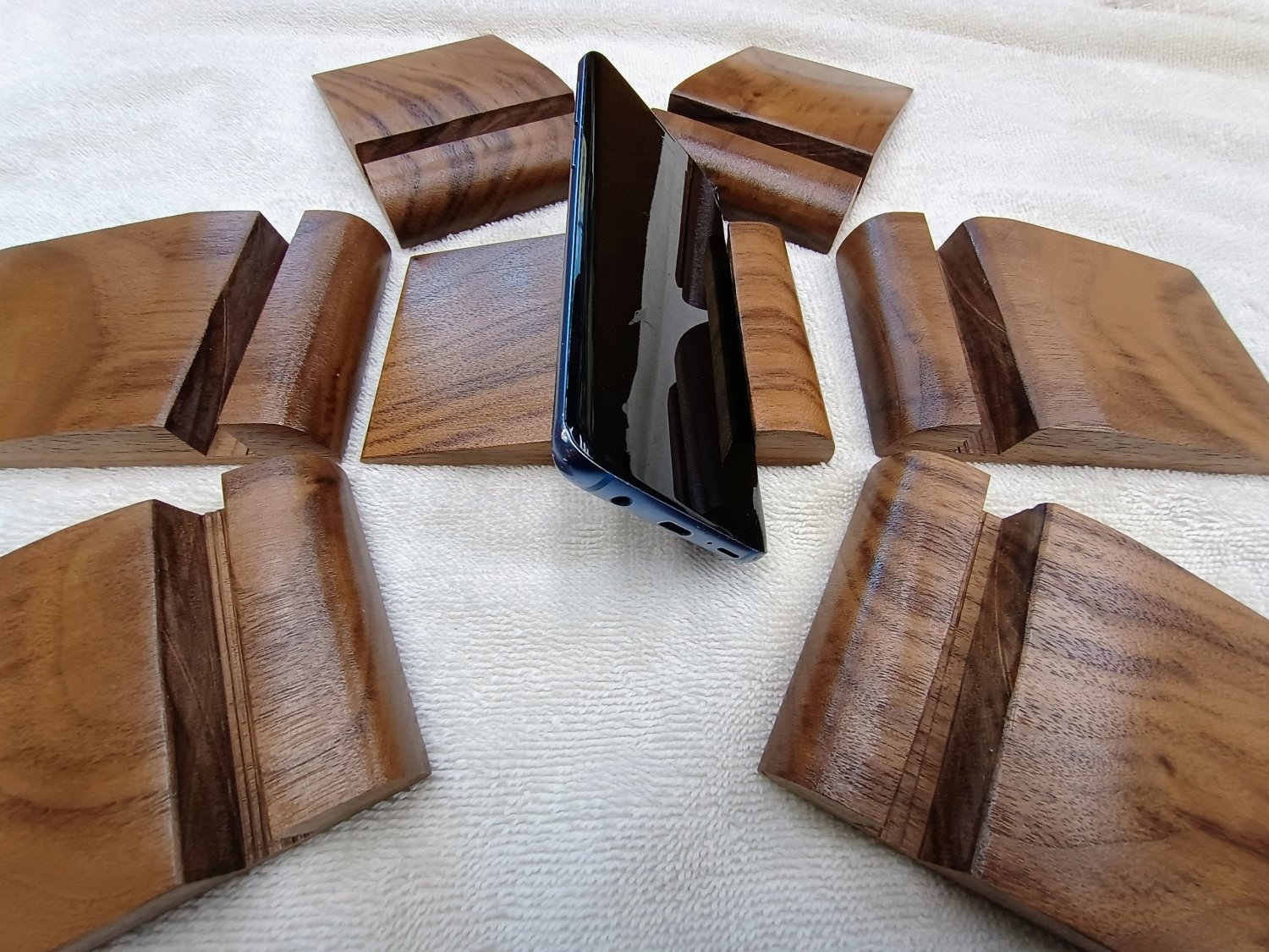 Black Walnut Cell Phone Stand - Image 5